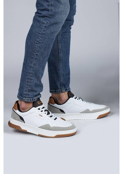 28662 Beyaz - Gri Erkek Sneaker Günlük Spor Ayakkabı modelleri