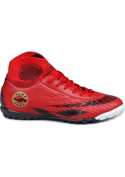 28366 Çoraplı Kırmızı Halı Saha Krampon Futbol Ayakkabısı