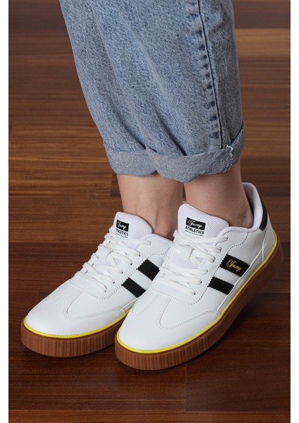 28146 Beyaz - Camel Kadın Sneaker Günlük Spor Ayakkabı modelleri