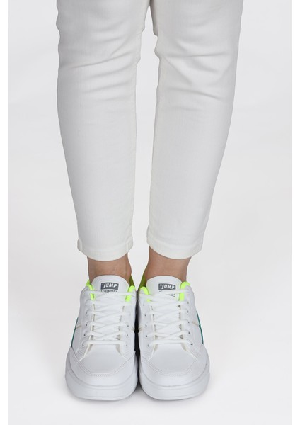 27792 Beyaz - Neon Yeşil Kadın Sneaker Günlük Spor Ayakkabı fırsatları
