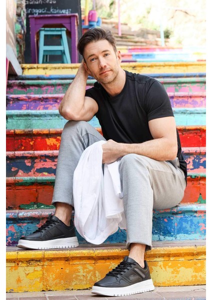 27431 Siyah Erkek Sneaker Günlük Spor Ayakkabı modelleri