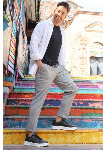 27431 Siyah Erkek Sneaker Günlük Spor Ayakkabı fırsatları