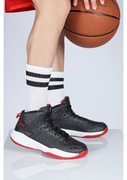 28531 Siyah - Beyaz Erkek Basketbol Spor Ayakkabısı modelleri