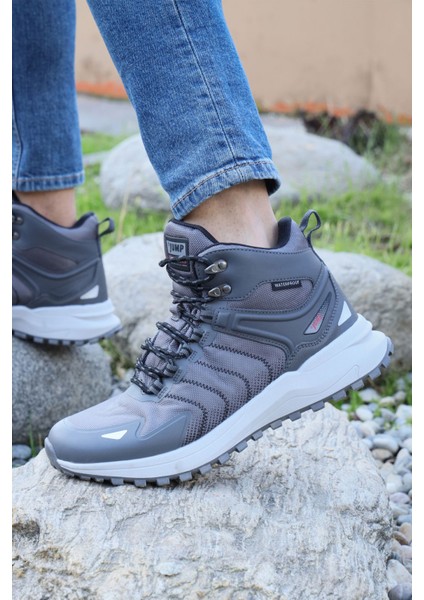 28680 Gri Erkek Su Geçirmez Outdoor Bot Spor Ayakkabı