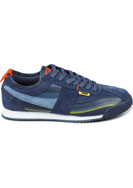 29072 Lacivert - Turuncu Erkek Sneaker Günlük Spor Ayakkabı