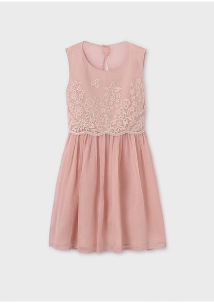 Yazlık Kız İşlemeli Elbise Pembe fırsatları