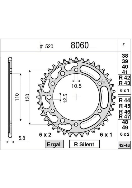 Kawasakı 500 Ognıbene Arka Dişli 45T