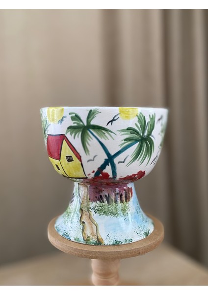 Palm House El Yapımı Seramik Saksı Limited Edition