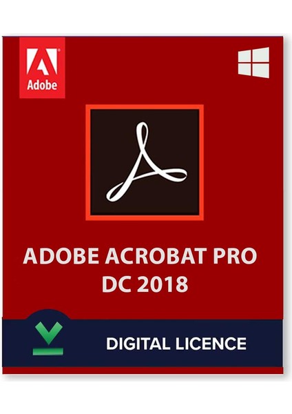 Acrobat Pro 2018 Windows - 1 Pc Lifetime/ömür Boyu Kalıcı Lisans