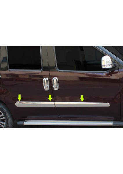 Yan Kapı Çıtası Krom 4 Parça Doblo Panel Van Lav 2010 ve Sonrası Modeller Için