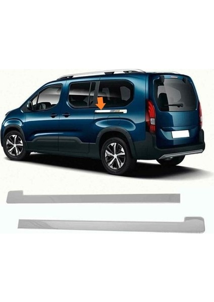 Sürgülü Kapı Çıtaları Krom 2 Parça Berlingo Mini Van 2019 ve Sonrası Modeller Için fiyatları