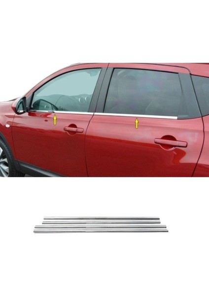 Cam Çıtaları Krom 4 Parça Qashqai Suv 2010-2014 Arası Modeller Için