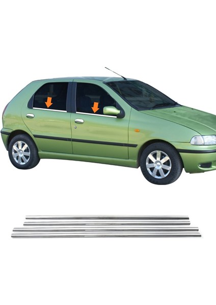 Cam Çıtaları Krom 4 Parça Palio Hb 3D 1998-2011 Arası Modeller Için