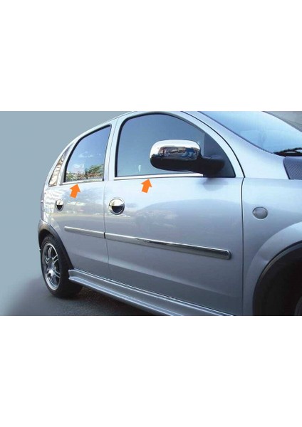 Cam Çıtaları Krom 4 Parça Corsa C Hb 5d 2000-2006 Arası Modeller Için