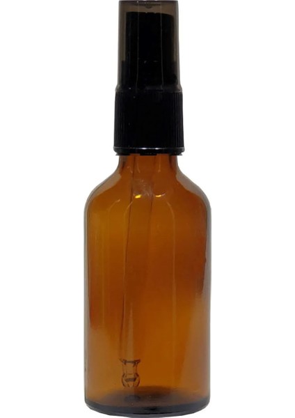 2 Adet Amber Cam Şişe 50ML Cam Spreyli