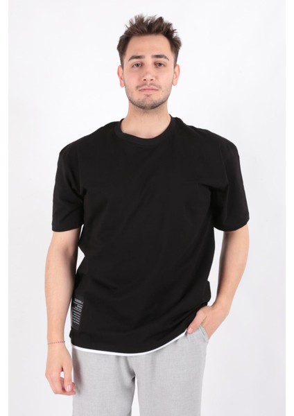 4042 Erkek Bisiklet Yaka T-Shirt