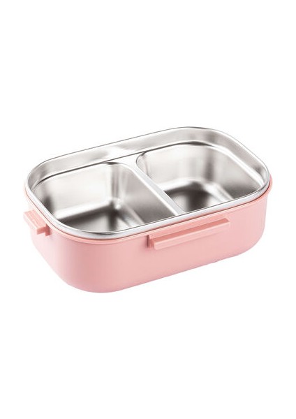 Pembe Paslanmaz Celık 2 Katlı Chopstıck ve Kasıklı Yemek Tasıma Kabı 1.65L fırsatları