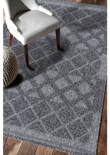 Trail Koleksiyonu 7512 Tozsuz Örgü Desenli Antre Oturma Odası Salon Mutfak Balkon Halı Yolluk