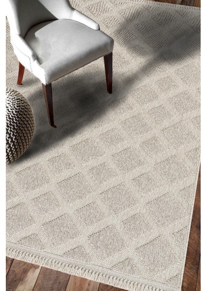 Trail Koleksiyonu 7506 Tozsuz Örgü Desenli Antre Oturma Odası Salon Mutfak Balkon Halı Yolluk