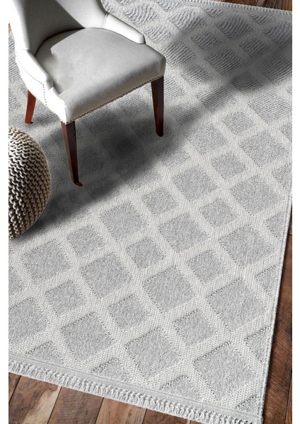 Trail Koleksiyonu 7505 Tozsuz Örgü Desenli Antre Oturma Odası Salon Mutfak Balkon Halı Yolluk