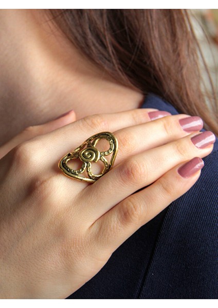 Trend Papatya Model Antik Eskitme Ayarlanabilir Kadın Yüzük EUY1211 fiyatları