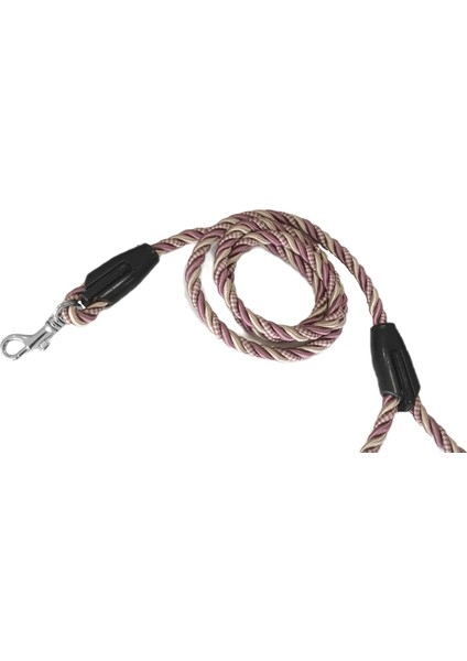 LISINYA205 Üçlü Sarmallı Köpek Gezdirme Halatı 1 CM-120 cm Lila Krem