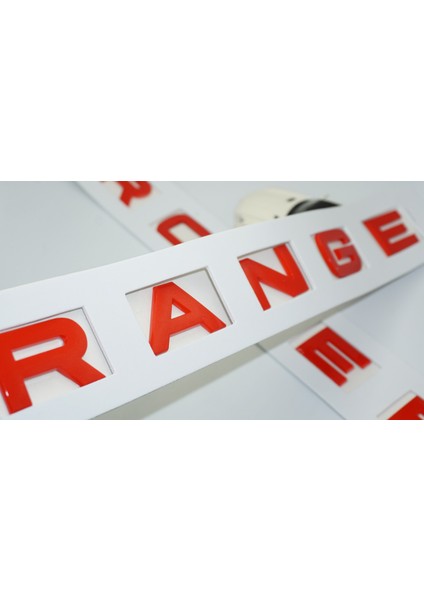 Land Rover Range Rover Kaput ve Bagaj Kırmızı Yazı Logo