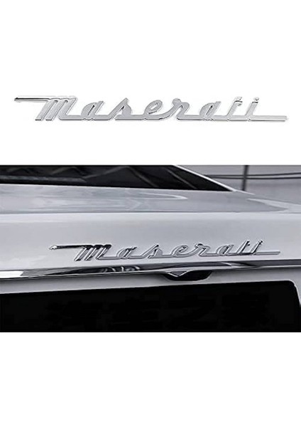 Maserati Bagaj Kapağı Krom Abs 3m 3D Yazı Logo Amblem