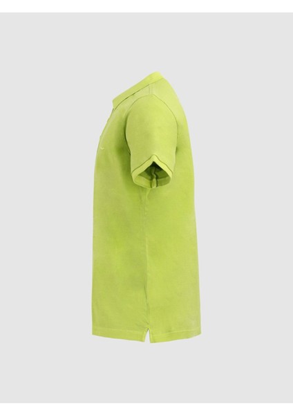 Erkek Polo Yaka Basıc Kısa Kol Regular Yeşil T-shırt modelleri