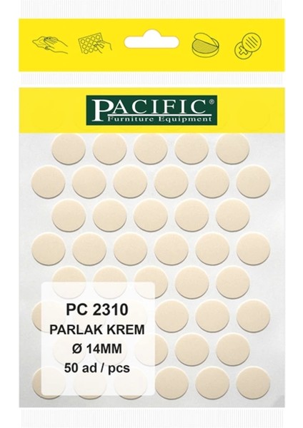 Parlak Krem Pacific Yapışkanlı TAPA-14MM