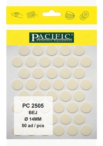 Bej Pacific Yapışkanlı Tapa - 14 mm