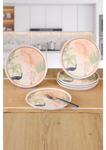 Tavuskuşu Nordıc 22CM 6 Adet Pasta Tabağı