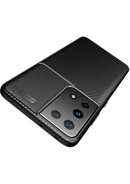 Galaxy S21 Ultra Uyumlu Negro Silikon Kapak-Siyah
