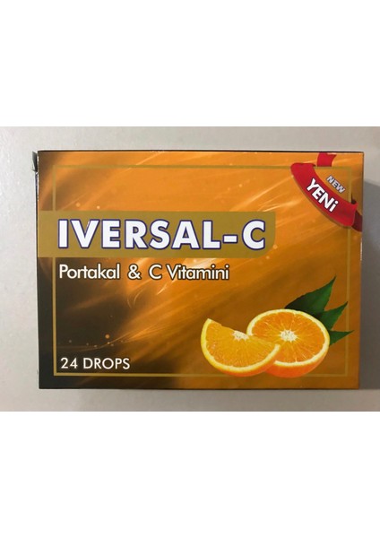 Bal ve Portakal Aromalı C Vitamini Pastil + Çinko - 24 Drops