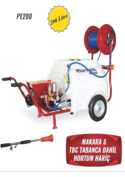 PE200 Bartech Elektrikli Pülverizator 22LİK Pompalı Model