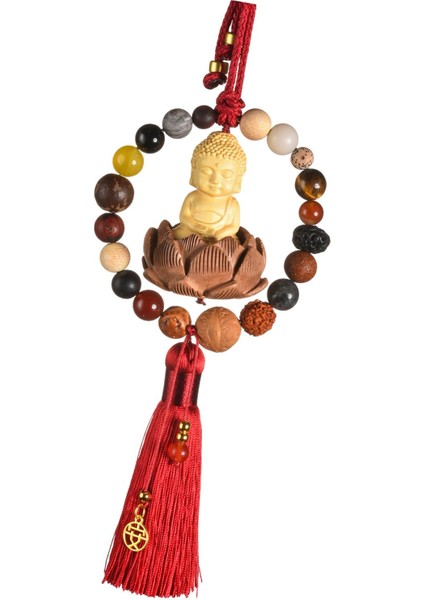 Buda Heykeli Kolye Evrensel Dekoratif Ahşap Feng Shui Dekor (Yurt Dışından)