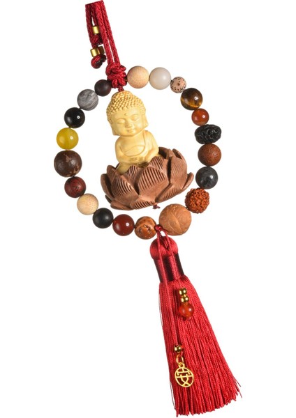 Buda Heykeli Kolye Evrensel Dekoratif Ahşap Feng Shui Dekor (Yurt Dışından) modelleri