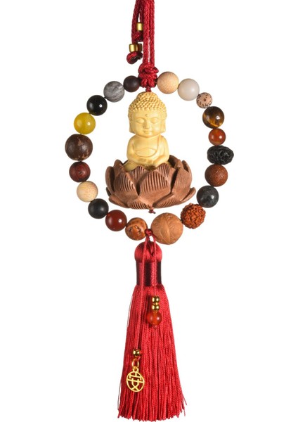Buda Heykeli Kolye Evrensel Dekoratif Ahşap Feng Shui Dekor (Yurt Dışından) fırsatları