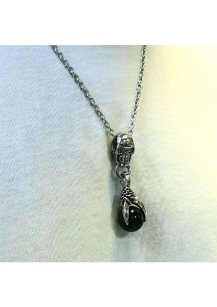 Unisex Kahin Kolye (Siyah Taşlı)