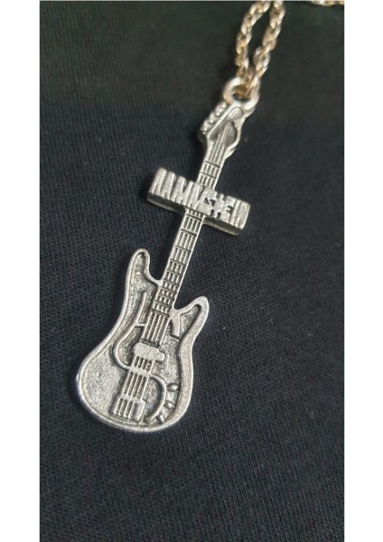 Rammstein Elektro Gitar Eskitme Kolye
