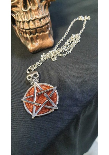 Skull Pentagram Gothic Kolye