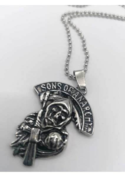 Özel Tasarım Paslanmaz Döküm Sons Of Anarchy Logo Kolye