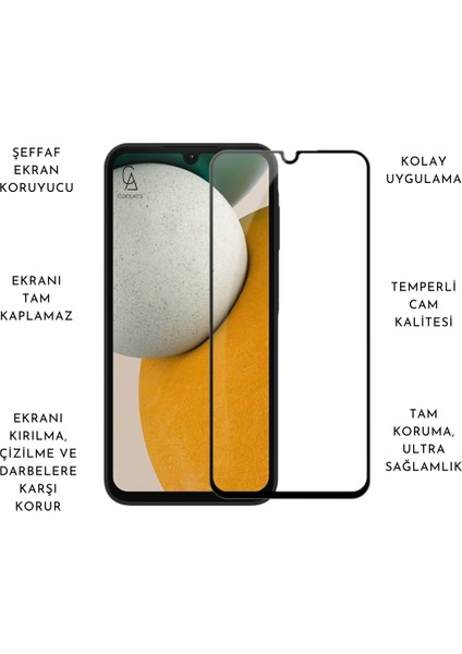 Samsung Galaxy A15 ile Uyumlu Telefon Kılıfı ve 5d Tam Kaplayan Cam Ekran Koruyucu