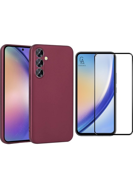 Samsung Galaxy A55 5g ile Uyumlu Telefon Kılıfı ve 5d Tam Kaplayan Cam Ekran Koruyucu