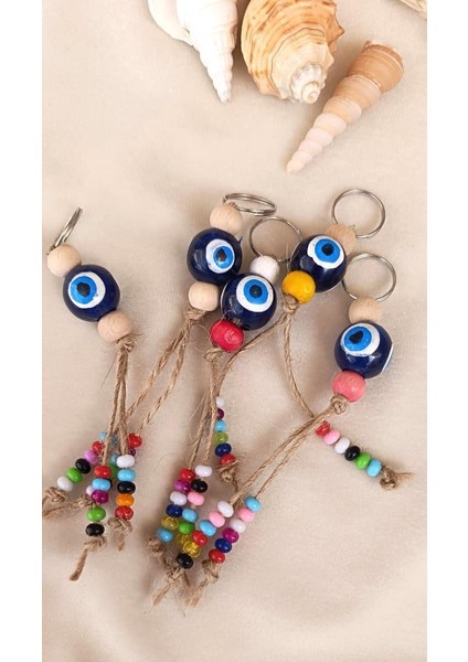 Nazar Boncuk Anahtarlık 5 Adet Kötü Göz Kovucu Hand Made Nazarlı Araba Süsü fiyatları