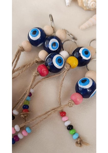 Nazar Boncuk Anahtarlık 5 Adet Kötü Göz Kovucu Hand Made Nazarlı Araba Süsü indirimleri