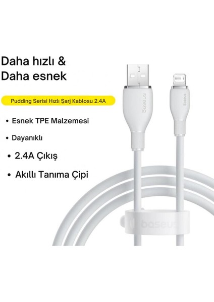 Şarj Akım Korumalı Ultra Hızlı 1.2mt 2.4A Iphone Şarj Kablosu Iphone 11 12 13 14 Pro Max Şarj Kablo indirimleri