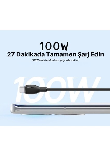 Şarj Akım Korumalı Ultra Hızlı 1.2mt 100W Type-C Şarj Kablo Huawei Xiaomi Samsung Laptop Şarj fiyatları