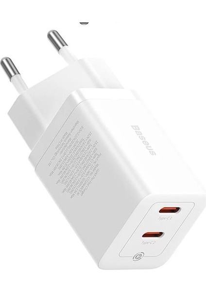 Gan5 Pro 40W Çift Type-C Girişli Şarj Cihazı Iphone 12 13 14 15 Pro Max Şarj Başlık Akım Koruma