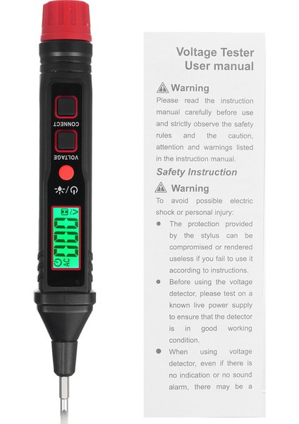 12V-300V Ac Dijital Gerilim Test Cihazı Kalem Tornavida (Yurt Dışından)